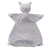 Doudou Plat Hoppa® Coton Bio Souris Indy Gris Argent & Vert Menthe - Doudou Bio Equitable -Peluche Jouets Magasin doudou plat hoppa coton bio souris indy gris argent vert menthe doudou bio equitable