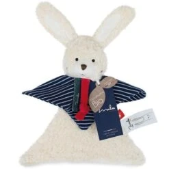 Doudou Plat Lapin 22 Cm Maïlou Tradition® Coton Bio - Doudou Bio Fait En France