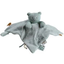 Doudou Plat Mouchoir Coton Bio Nouky Menthe Noukie's® - Bébé Bio -Peluche Jouets Magasin doudou plat mouchoir coton bio nouky menthe noukie s bebe bio 2