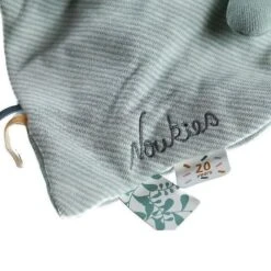 Doudou Plat Mouchoir Coton Bio Nouky Menthe Noukie's® - Bébé Bio -Peluche Jouets Magasin doudou plat mouchoir coton bio nouky menthe noukie s bebe bio 4