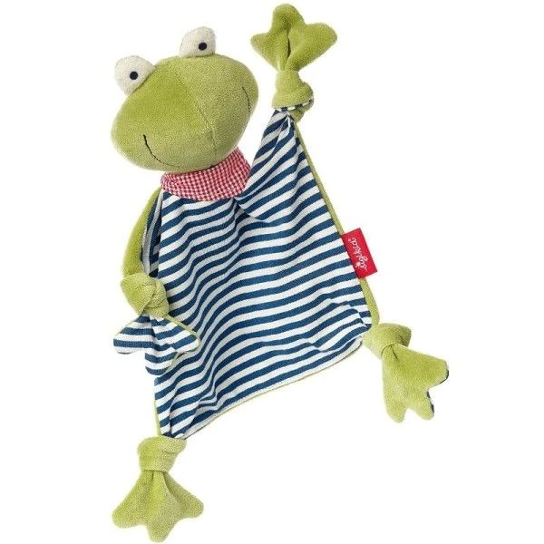 Doudou Plat Mouchoir Sigikid® Grenouille Marinière Green 27cm - Doudou Bio 3 Doudou Plat Mouchoir Sigikid® Grenouille Marinière Green 27cm - Doudou Bio