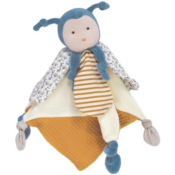 Doudou Plat Pollen L'abeille 25cm Coton Bio Doudou Et Compagnie® - Doudou Bio Français 3 Doudou Plat Pollen L'abeille 25cm Coton Bio Doudou Et Compagnie® - Doudou Bio Français