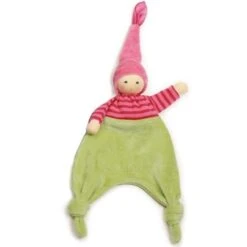 Doudou Plat Poupon & Nœuds Nanchen® Natur Velour & Jersey Coton Bio Roses - Doudou Bio -Peluche Jouets Magasin doudou plat poupon noeuds nanchen natur velour jersey coton bio turquoise doudou bio 2