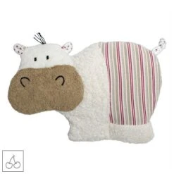 Efie Doudou Bouillotte Noyaux Cerises Hippopotame 32 Cm - Coton Bio