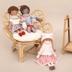 Grande Poupée Lin Robe De Mousseline Audrey 40 Cm Coton Bio Albetta® - Poupée Tissu Bio -Peluche Jouets Magasin grande poupee lin robe de mousseline audrey 40 cm coton bio albetta poupee tissu bio 3