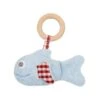 Hochet Anneau De Dentition Poisson Bleu Vichy Efie® 15 Cm - Hochet Coton Bio GOTS -Peluche Jouets Magasin hochet anneau de dentition poisson bleu vichy efie 15 cm hochet coton bio gots