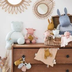 Hochet Attache Tétine & Anneau De Dentition Coton Bio & Caoutchouc Lola Rose Noukie's® - Bébé Bio -Peluche Jouets Magasin hochet attache tetine anneau de dentition coton bio caoutchouc lola rose noukie s bebe bio 3