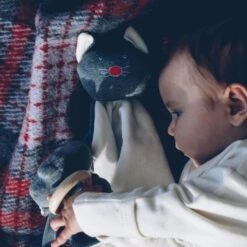 Hochet Bio & Anneau De Dentition Chat Gris Wooly Organic® Coton Bio 12 Cm - Doudou Bio GOTS -Peluche Jouets Magasin hochet bio anneau de dentition chat gris wooly organic coton bio 12 cm doudou bio gots 2