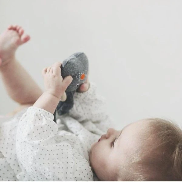 Hochet Bio & Anneau De Dentition Lapin Gris Wooly Organic® Coton Bio 12 Cm - Doudou Bio GOTS 5 Hochet Bio & Anneau De Dentition Lapin Gris Wooly Organic® Coton Bio 12 Cm - Doudou Bio GOTS – Image 3