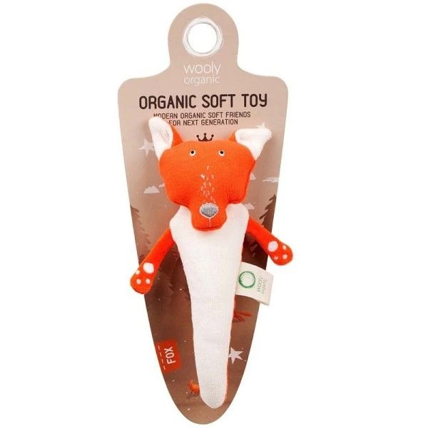 Hochet Bio Renard Wooly Organic® Funcky Feet Coton Bio 21cm - Doudou Bio GOTS 3 Hochet Bio Renard Wooly Organic® Funcky Feet Coton Bio 21cm - Doudou Bio GOTS