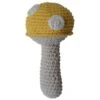 Hochet Bio En Crochet Coton Bio Champignon Jaune APunt Barcelona®- Hochets Bébé Bio -Peluche Jouets Magasin hochet en crochet coton bio champignon jaune apunt barcelona hochets bebe bio