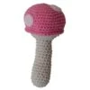 Hochet En Crochet Coton Bio Champignon Rose APunt Barcelona®- Hochets Bébé Bio -Peluche Jouets Magasin hochet en crochet coton bio champignon rose apunt barcelona hochets bebe bio