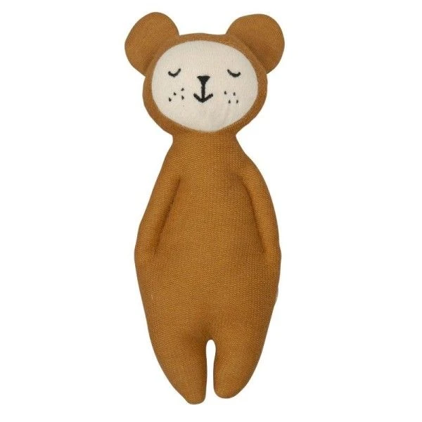 Hochet Fabelab® Ours 17 Cm Ocre Coton Bio GOTS- Jouet Bio Scandinave 3 Hochet Fabelab® Ours 17 Cm Ocre Coton Bio GOTS- Jouet Bio Scandinave