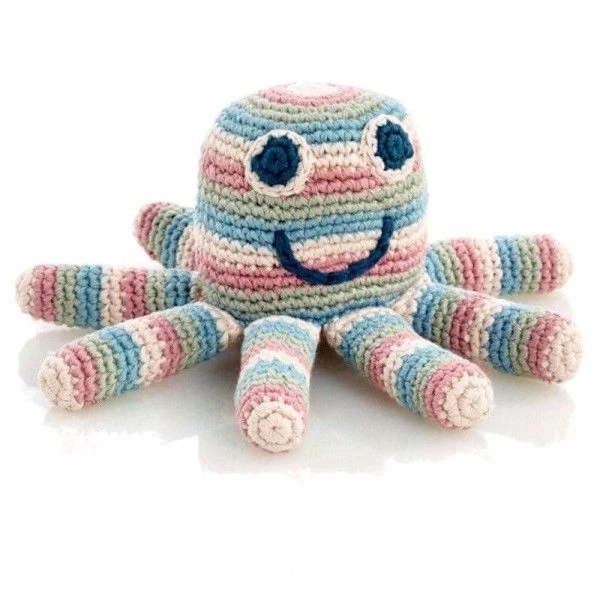 Hochet Poulpe Organic 15cm Pebble® Maille Crochet Coton Bio - Hochets Bébé Bio 3 Hochet Poulpe Organic 15cm Pebble® Maille Crochet Coton Bio - Hochets Bébé Bio