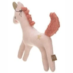 LÄSSIG Hochet Tricoté Avec Grelot More Magic Licorne Lässig® 24cm Coton Bio Lässig® - Doudous Et Hochets Bio -Peluche Jouets Magasin hochet tricote avec grelot more magic licorne laessig 24cm coton bio laessig doudous et hochets bio 2