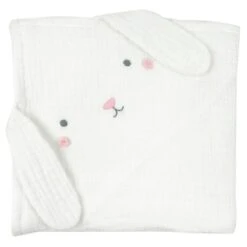 Lange Doudou En Mousseline De Coton Bio Lapin Albetta® - Lange Doudou