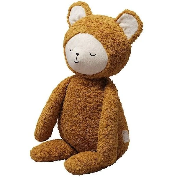 Peluche Big Buddy Ours Ocre Fabelab® 54cm Coton Bio GOTS -Ours Peluche Bio Tissu 4 Peluche Big Buddy Ours Ocre Fabelab® 54cm Coton Bio GOTS -Ours Peluche Bio Tissu – Image 2
