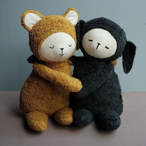 Peluche Big Buddy Ours Ocre Fabelab® 54cm Coton Bio GOTS -Ours Peluche Bio Tissu 5 Peluche Big Buddy Ours Ocre Fabelab® 54cm Coton Bio GOTS -Ours Peluche Bio Tissu – Image 3