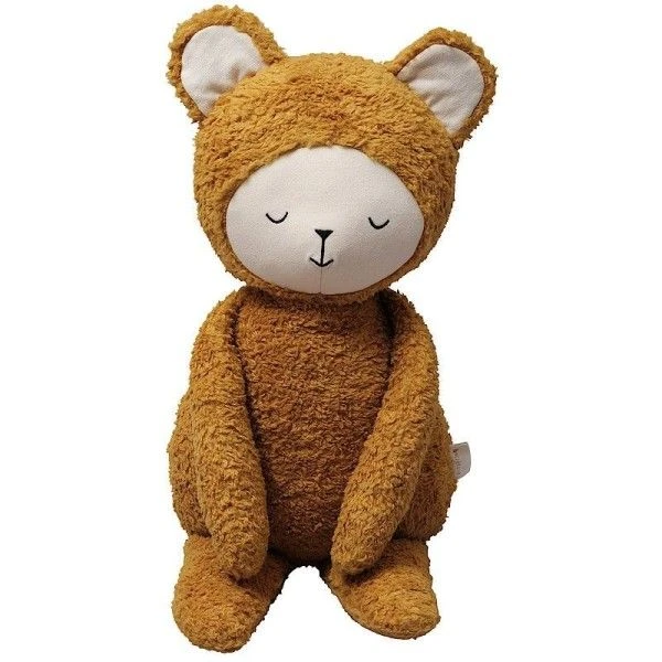 Peluche Big Buddy Ours Ocre Fabelab® 54cm Coton Bio GOTS -Ours Peluche Bio Tissu 3 Peluche Big Buddy Ours Ocre Fabelab® 54cm Coton Bio GOTS -Ours Peluche Bio Tissu