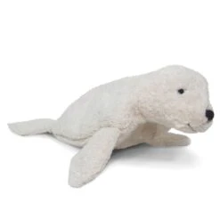 Peluche Bouillote Sèche Bébé Phoque Blanc Coton Bio 40 Cm Senger® - Bouillotte Bio Naturel Senger
