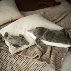 Peluche Bouillotte Dauphin Coton Bio 38 Cm Senger® - Bouillotte Sèche Bio -Peluche Jouets Magasin peluche bouillotte dauphin coton bio 38 cm senger bouillotte seche bio 2