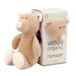 Peluche Ours Bio 'Teddy'Wooly Organic® Coton Bio Beige 17 Cm - Peluche Bio GOTS