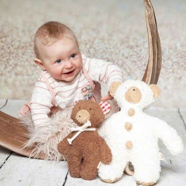 Peluche Petit Ours Blanc Teddy Coton Bio 20 Cm Efie® - Jouets Bio GOTS 4 Peluche Petit Ours Blanc Teddy Coton Bio 20 Cm Efie® - Jouets Bio GOTS – Image 2