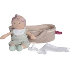 Poupée Bébé En Tissus Carry 25cm Set Couffin Tricoté Bonikka - Poupons -Peluche Jouets Magasin poupee bebe en tissus carry 25cm set couffin tricote bonikka poupons 1