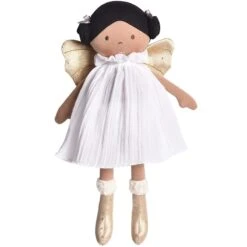 Poupée Chiffon Ailée Coton Bio Aurore Robe Mousseline 33cm Bonikka - Poupée Bio -Peluche Jouets Magasin poupee chiffon ailee coton bio aurore robe mousseline 1