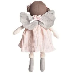 Poupée Chiffon Coton Bio Angelina Robe Mousseline Rose 33cm Bonikka - Poupée Bio -Peluche Jouets Magasin poupee chiffon coton bio angelina robe mousseline rose bonikka 2