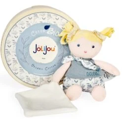 Poupée De Chiffon Joliflores Bleuette Et Son Doudou 22cm Coton Bio Jolijou® - Poupée Bio -Peluche Jouets Magasin poupee de chiffon joliflores bleuette et son doudou 22cm coton bio jolijou poupee bio 1