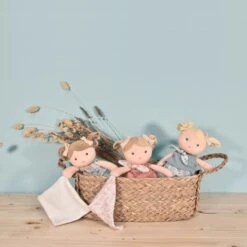 Poupée De Chiffon Joliflores Bleuette Et Son Doudou 22cm Coton Bio Jolijou® - Poupée Bio -Peluche Jouets Magasin poupee de chiffon joliflores bleuette et son doudou 22cm coton bio jolijou poupee bio 4