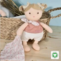 Poupée De Chiffon Joliflores Camélia Et Son Doudou 22cm Coton Bio Jolijou® - Poupée Bio -Peluche Jouets Magasin poupee de chiffon joliflores camelia et son doudou coton bio jolijou poupee bio 2