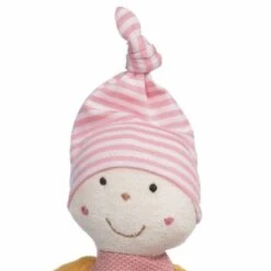 Poupée De Chiffon Lutin Rose Rayé 20 Cm Coton Bio Sigikid® - Doudou Bio -Peluche Jouets Magasin poupee de chiffon lutin rose raye 20 cm coton bio sigikid doudou bio 1