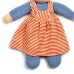 Poupée De Chiffon Nanchen® Natur Poupon Waldorf 36cm Coton Bio (Kba) Bleue Robe Orangé - Poupée Bio -Peluche Jouets Magasin poupee de chiffon nanchen natur poupon coton bio kba bleue robe orange poupee bio 2