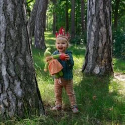 Poupée De Chiffon Nanchen® Natur Poupon Waldorf 36cm Coton Bio (Kba) Bleue Robe Orangé - Poupée Bio -Peluche Jouets Magasin poupee de chiffon nanchen natur poupon coton bio kba bleue robe orange poupee bio 3