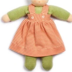 Poupée De Chiffon Nanchen® Natur Poupon 36cm Coton Bio (Kba) Verte Robe Orangé - Poupée Bio -Peluche Jouets Magasin poupee de chiffon nanchen natur poupon coton bio kba verte robe orange poupee bio 2