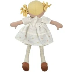 Poupée De Chiffons Aux Cheveux Blonds Priscy En Robe De Lin Blanc 42cm Bonikka- Grande Poupée -Peluche Jouets Magasin poupee de chiffons aux cheveux blonds priscy en robe de lin blanc bonikka grande poupee 2