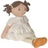 Poupée De Chiffons Aux Cheveux Bruns Cecilia En Robe De Lin Crème 42cm Bonikka - Grande Poupée -Peluche Jouets Magasin poupee de chiffons cheveux bruns cecilia en robe de lin bonikka grande poupee
