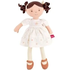 Poupée De Chiffons Aux Cheveux Bruns Cecilia En Robe De Lin Crème 42cm Bonikka - Grande Poupée -Peluche Jouets Magasin poupee de chiffons cheveux bruns cecilia en robe de lin bonikka grande poupee 2