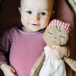 Poupée De Tissu Éponge Robe Blanche Et Fichu Vichy 28 Cm Efie® Coton Bio - Poupée Bio Efie -Peluche Jouets Magasin poupee de tissu eponge robe blanche et fichu vichy efie coton bio poupee bio efie 3