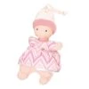 Poupée En Tissu Premier âge Rose Chevrons 22 Cm Tête Caoutchouc NaturelBonikka - Poupée Naissance