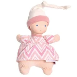 Poupée En Tissu Premier âge Rose Chevrons 22 Cm Tête Caoutchouc NaturelBonikka - Poupée Naissance -Peluche Jouets Magasin poupee en tissu premier age rose chevrons tete caoutchouc naturel bonikka poupee naissance 2
