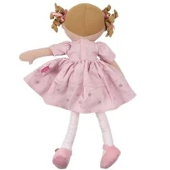 Poupée En Tissus Amelia En Robe De Lin Rose Brodée 42cm Bonikka - Grande Poupée -Peluche Jouets Magasin poupee en tissus amelia en robe de lin rose brodee bonikka grande poupee 2