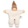 Poupon Waldorf 18cm Nanchen® Natur Nucki Coton Bio Eponge (Kba) Marron Ecru - Doudou Bio