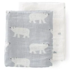 Set De Deux Langes 70cm Coton Bio Ours Polaire Fresk® -Lange Coton Bio -Peluche Jouets Magasin set de deux langes 70cm coton bio ours polaire fresk lange coton bio 1