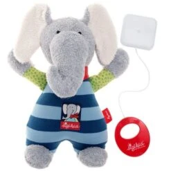 Doudou Peluche Musicale Elephant Coton Lolo Lombardo22cm Sigikid® - Doudou écologiques -Peluche Jouets Magasin sigikid doudou peluche musicale elephant coton lolo lombardo doudou ecologiques 3