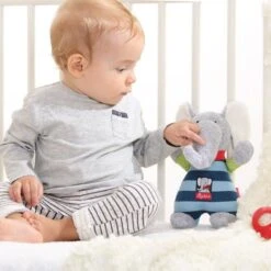 Doudou Peluche Musicale Elephant Coton Lolo Lombardo22cm Sigikid® - Doudou écologiques -Peluche Jouets Magasin sigikid doudou peluche musicale elephant coton lolo lombardo doudou ecologiques 4