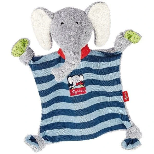 Sigikid® Doudou Plat Carré Elephant Coton Lolo Lombardo27cm - Doudou écologiques 3 Sigikid® Doudou Plat Carré Elephant Coton Lolo Lombardo27cm - Doudou écologiques
