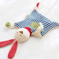 Sigikid® Doudou Plat Lapin Marin Green 38cm En Coton 100% Bio 'Organic' - Doudou Coton Bio Kba -Peluche Jouets Magasin sigikid doudou plat lapin marin doudou coton bio kba 4